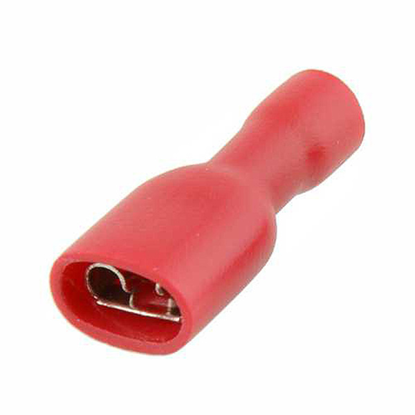 LUG P/ON INS RED 6.35X0.8 100PC