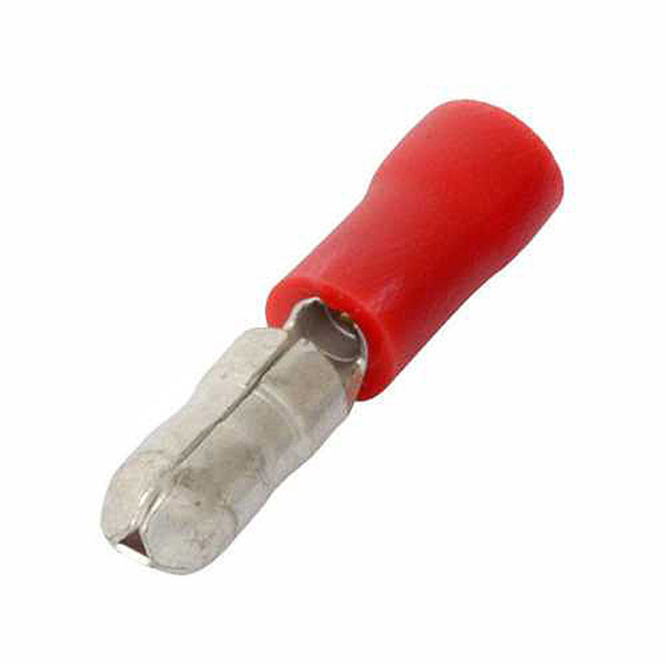 LUG CON BUL MALE RED 4MM 22-16 5PC