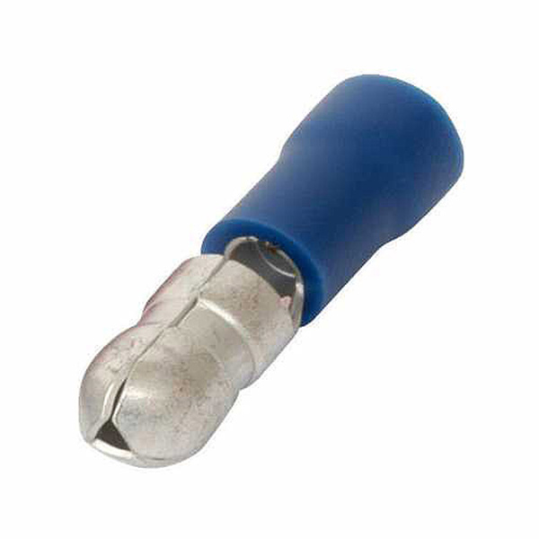 LUG CON BUL MALE BLUE 4MM 22-16 5PC
