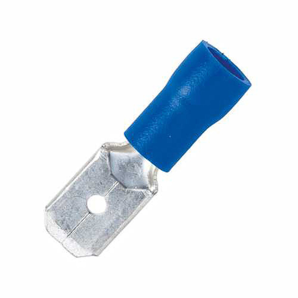 LUG P/ON MALE BLUE 6.35X.8 20PC