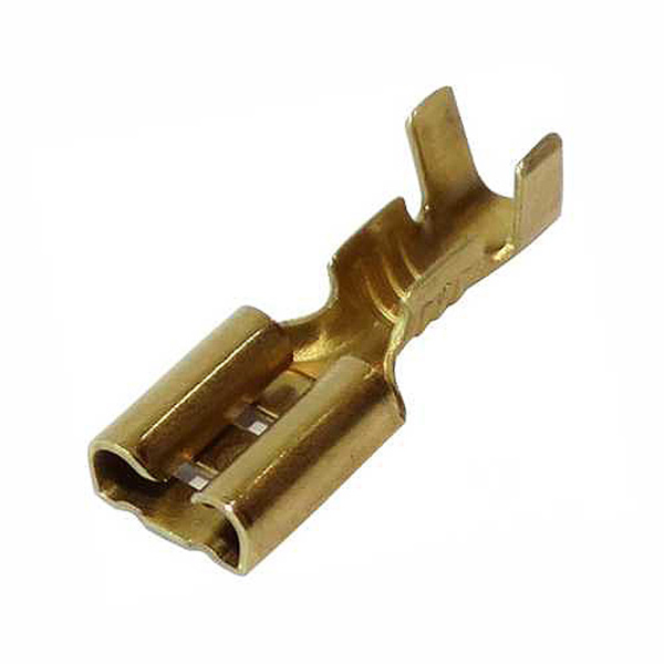 BRASS LUG FEM 6.4MM 100PC