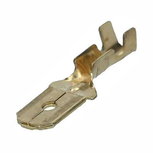 BRASS LUG MALE 6.4MM 100PC