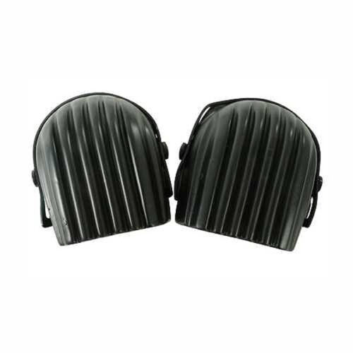 KNEE PADS BLACK PLASTIC PAIR