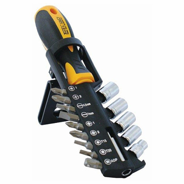 S/DRIVER SET C/W BITS 15PC TORK CRAFT