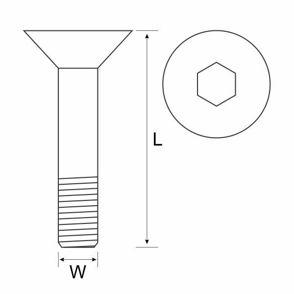 CAP SCREW CSK 10.9 BLK 20 X 45