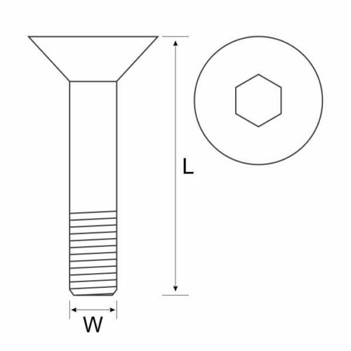 CAP SCREW CSK 10.9 BLK 20 X 60