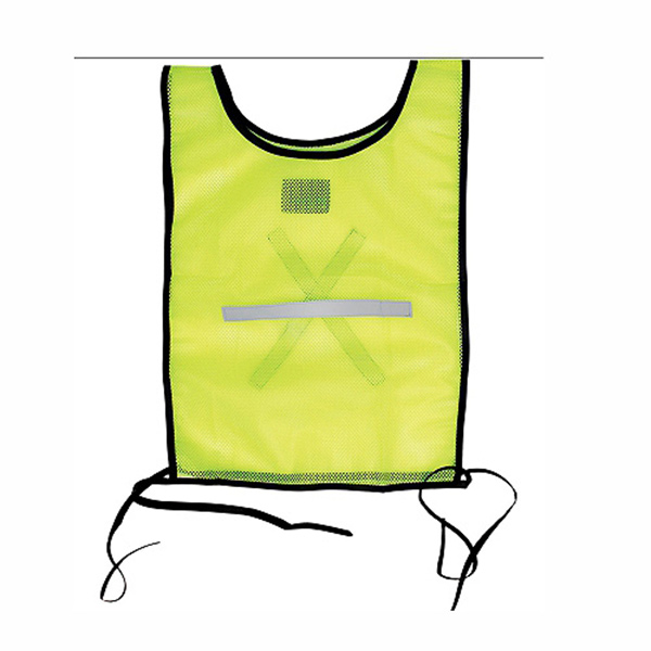 HI VIS MESH BIB – W/REFLEC TAPE LIME