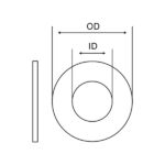 FLAT WASHER NYLON M5 X 10 X 1