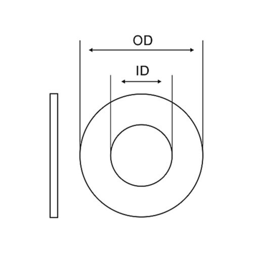 FLAT WASHER NYLON M5 X 10 X 1
