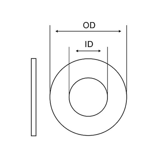 FLAT WASHER NYLON M8 X 17 X 1.6