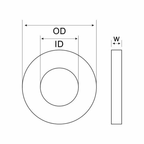 FLAT WASHER BLACK M20 FORM B