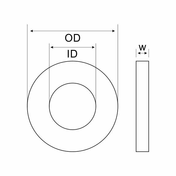 FLAT WASHER BLACK 1"