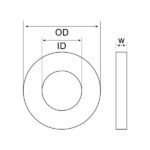 FLAT WASHER BLACK M36 FORM B