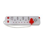 MPLUG 8WAY MEDIUM SURGE 2USB WHITE