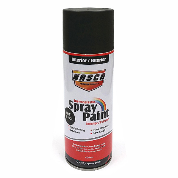 S/PAINT MAT BLK 300ML NASCA