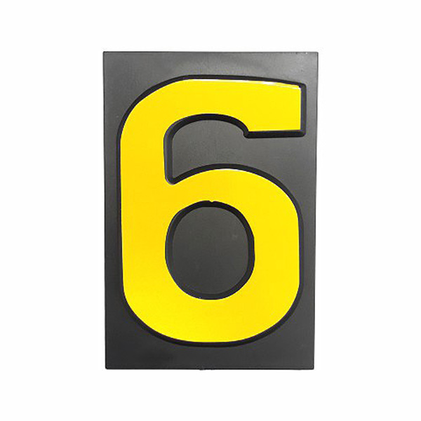 PLASTIC NUMBER LGE NO: 6