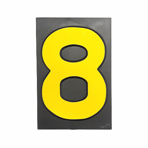 PLASTIC NUMBER LGE NO: 8