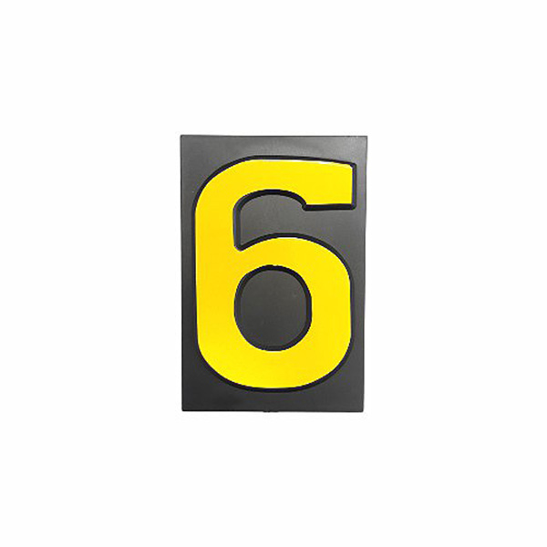 PLASTIC NUMBER SML NO: 6