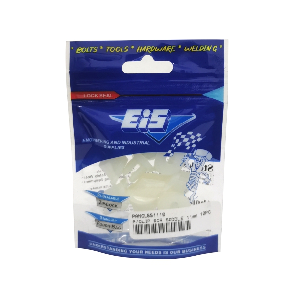 PANEL CLIP SCR SADDLE 11mm 10PC PP
