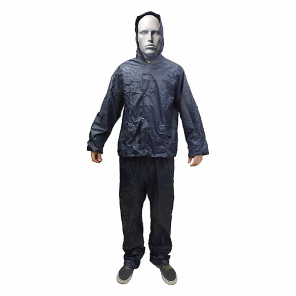 RAINSUIT RUBB NAVY BLUE L