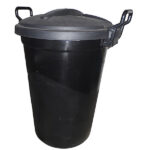 REFUSE BIN BLACK 85LT C/W LID