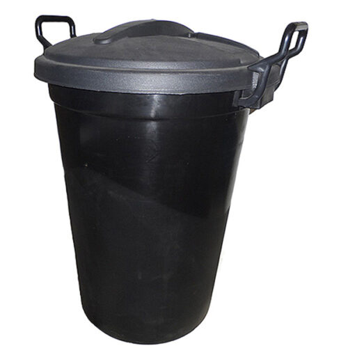 REFUSE BIN BLACK 85LT C/W LID