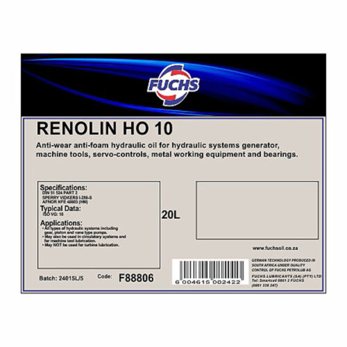 PNEUMATIC OIL ZINC FREE ISO 10 20LT (5)