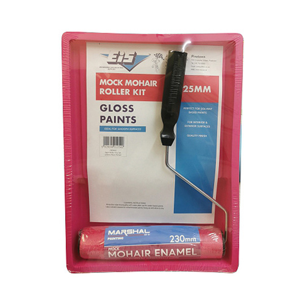 ROL SET C/W TRAY MOHAIR 225 MM PINK