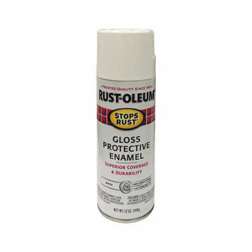 S/PAINT S/RUST GLS WHITE RUST-OLEUM