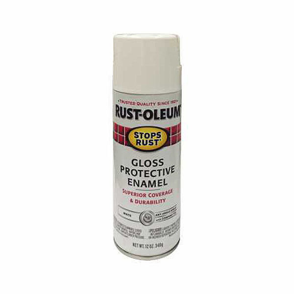 S/PAINT S/RUST GLS WHITE RUST-OLEUM