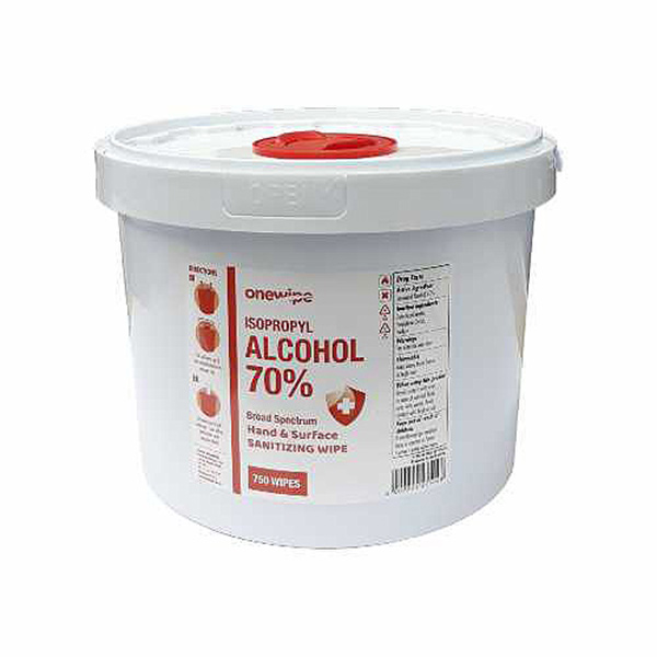 SANI WIPES BUCKET 70% 750 WIPES