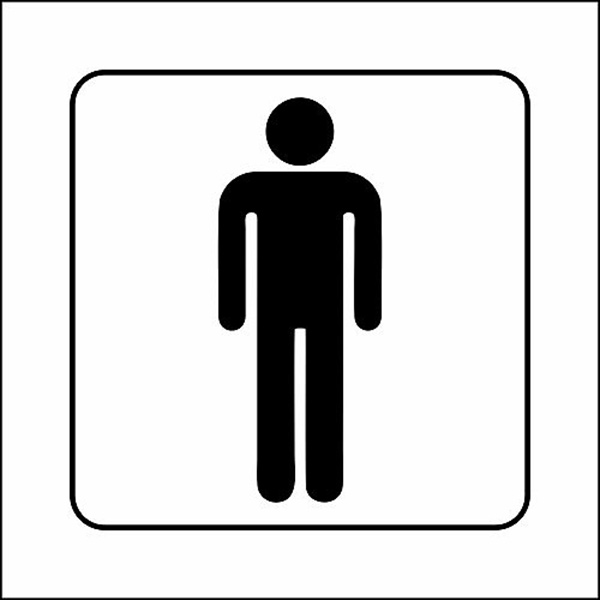 SIGN 150X150 PLASTIC GS1 MENS