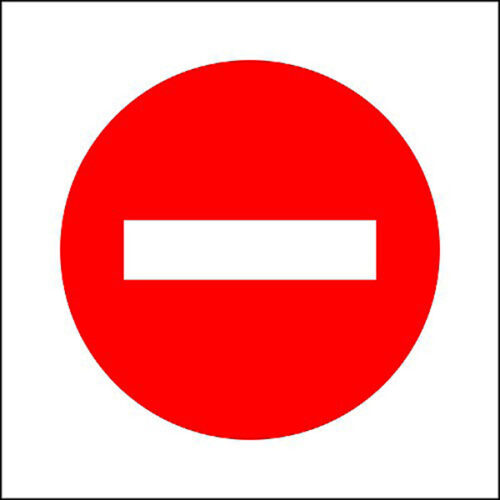SIGN 150X150 PLA GS13 NO ENT