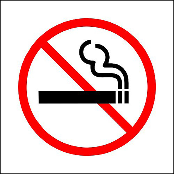 SIGN 150X150 PLAS GS5 NO SMOKE