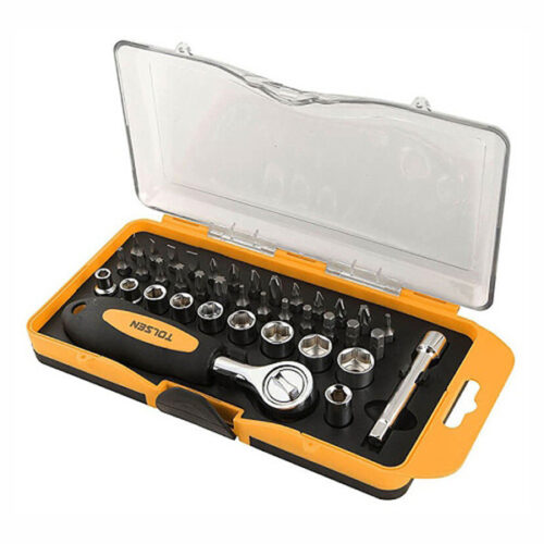 SOCKET & BIT SET 38P 1/4 TOLSEN