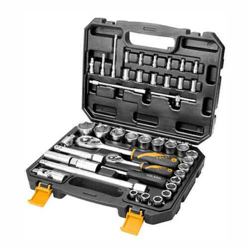 SOCKET SET 1/2&1/4 45PC TOLSEN