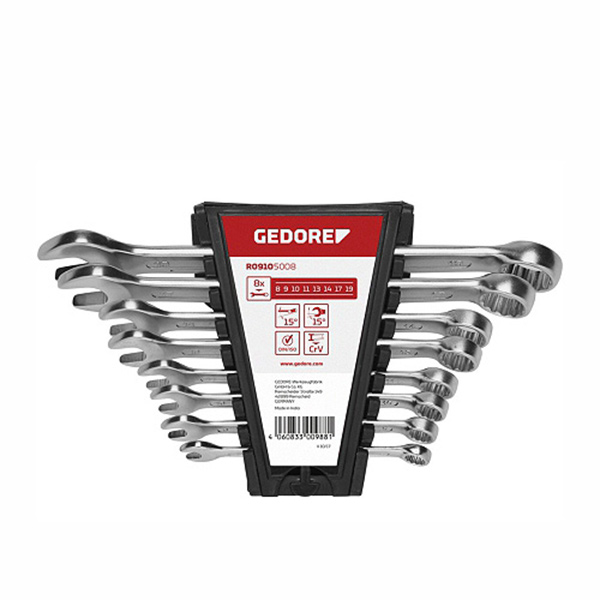 SPANNER SET COMB 08-19 08PC GED RED