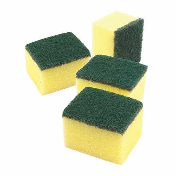 SPONGE SCOURER GREEN 4PC