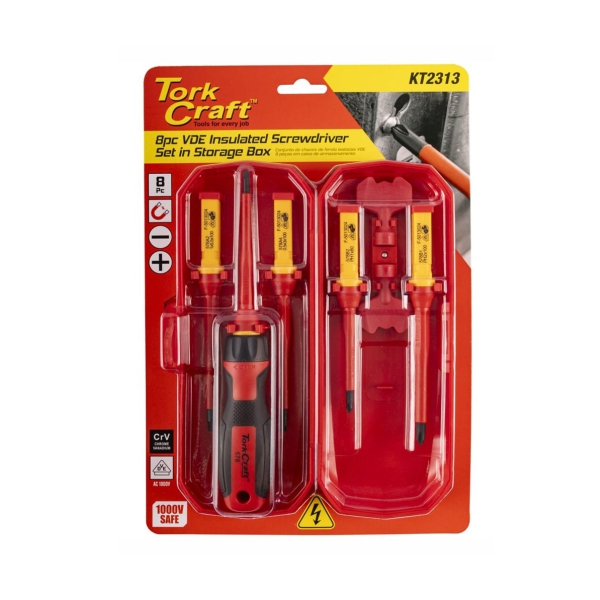 S/DRIVER SET 8PC VDE TORK CRAFT