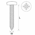SELF/T P/H SS 304 10 4.8 X 50 POZI