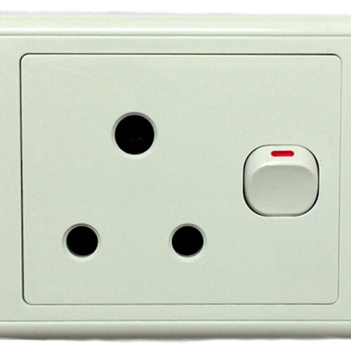 SOCKET & COV 1X15AMP COMP 4X2
