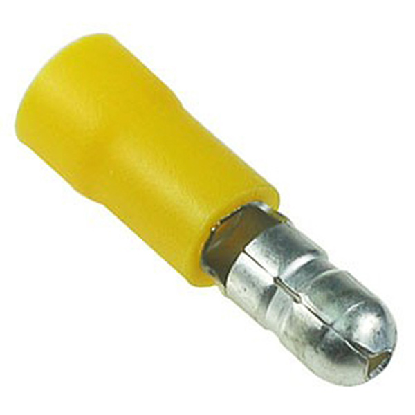 LUG CON BUL MALE YEL 5MM 12-10 20PC