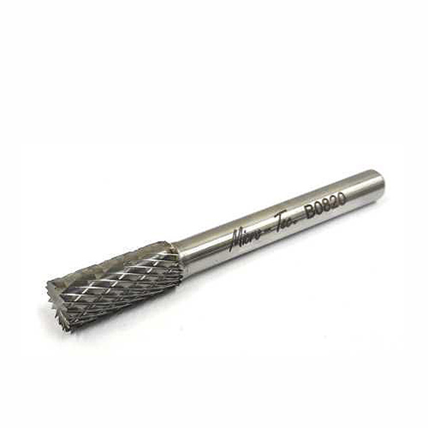 TC BURR CYL SH FLAT NOSE 8 X 20
