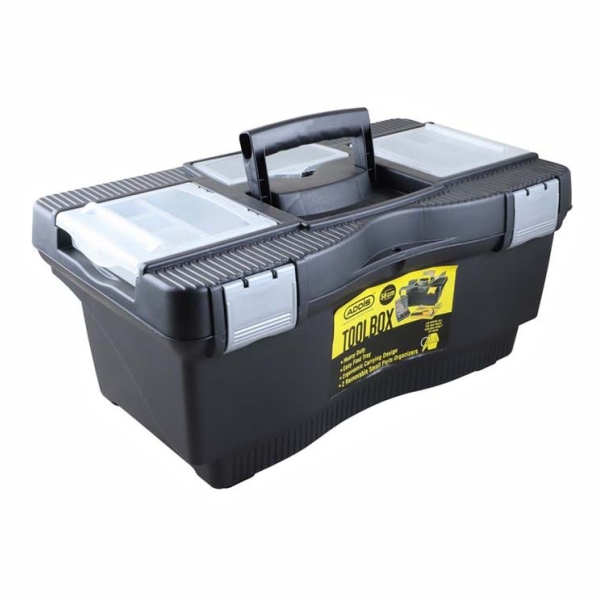 TOOLBOX PLASTIC BLACK 56CM ADDIS