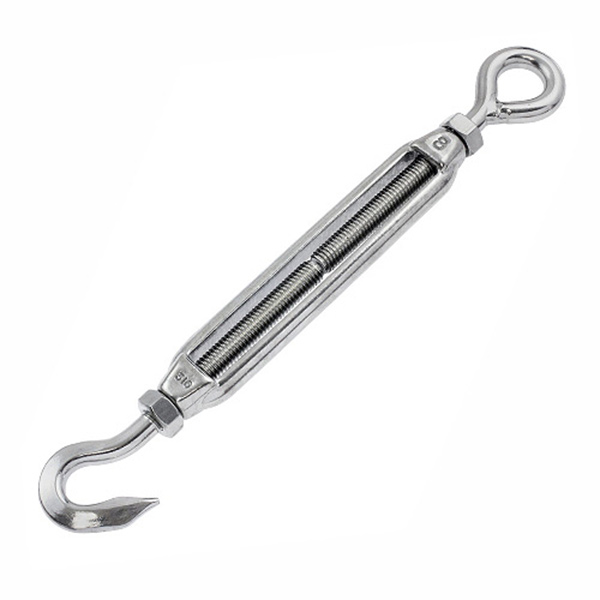 TURNBUCKLE S/S 10MM HOOK/EYE