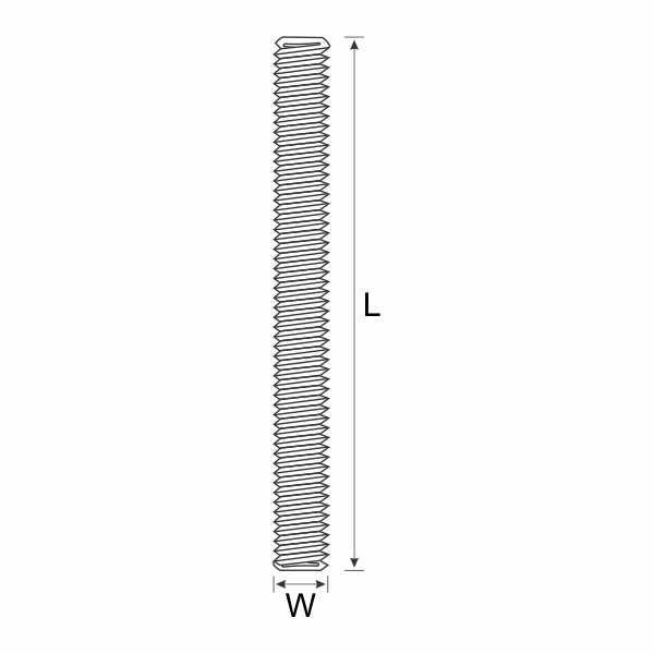 THREAD ROD H/TEN UNC 1MTR 1/2 NON BENDABLE