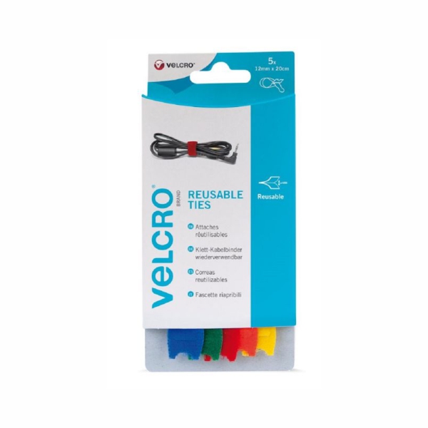 VELCRO 12MM X 20CM ASSORTED