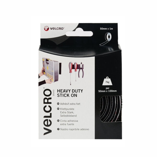 VELCRO H/D 50MM X 1000MM BLK