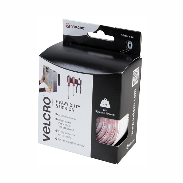 VELCRO H/D 50MM X 1000MM WHITE