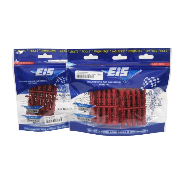 WALL PLUG PLASTIC NO6 (RED)